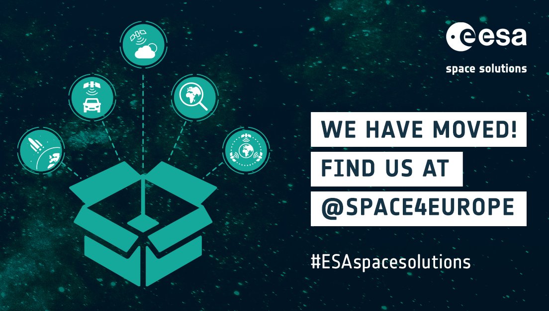 ESAbusinessapps's tweet image. We&apos;ve moved! 📦

🚀 We&apos;ve joined #ESAspacesolutions to become a one-stop-shop for all your space related business needs! 🌌

➡️Find us at @Space4Europe to see our updates, news and opportunities⬅️

business.esa.int

#PoweredbySpace