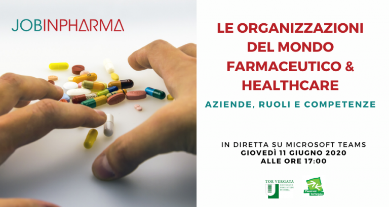 📅 Giovedì 11 giugno 2020 - JobinPharma e Placement Tor Vergata presentano il webinar: “Le organizzazioni del mondo #Farmaceutico ed #Healthcare: aziende, ruoli e competenze”

▶️ Info: bit.ly/2XOVAkI