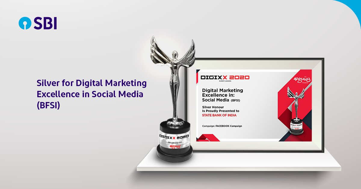 TheOfficialSBI's tweet photo. SBI does it again! We are proud to share with you that we have won 3 Awards at Digixx 2020 Virtual Summit. Many thanks to our followers for their continued support without which this would not have been possible. #Digixx2020 #TeamSBI https://t.co/fMPC1xych8