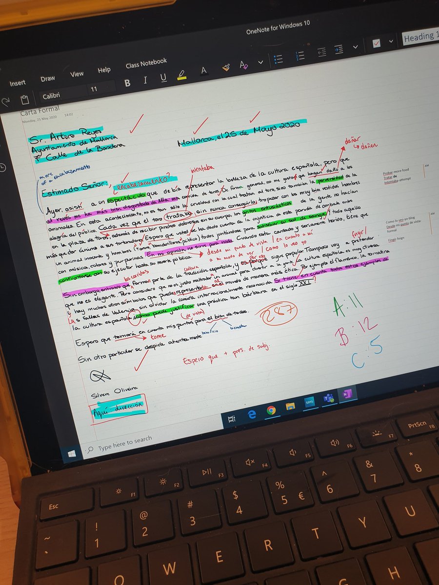 BSNLanguages's tweet photo. Today I had one @BSNSixthForm student in school and one student learning from home from the same class. Together, we were able to analyse and mark a piece of @iborganization homework @OneNoteEDU, praising and coaching. Almost as if everyone were in the classroom! #mfltwitterati https://t.co/KmLfpexmc3