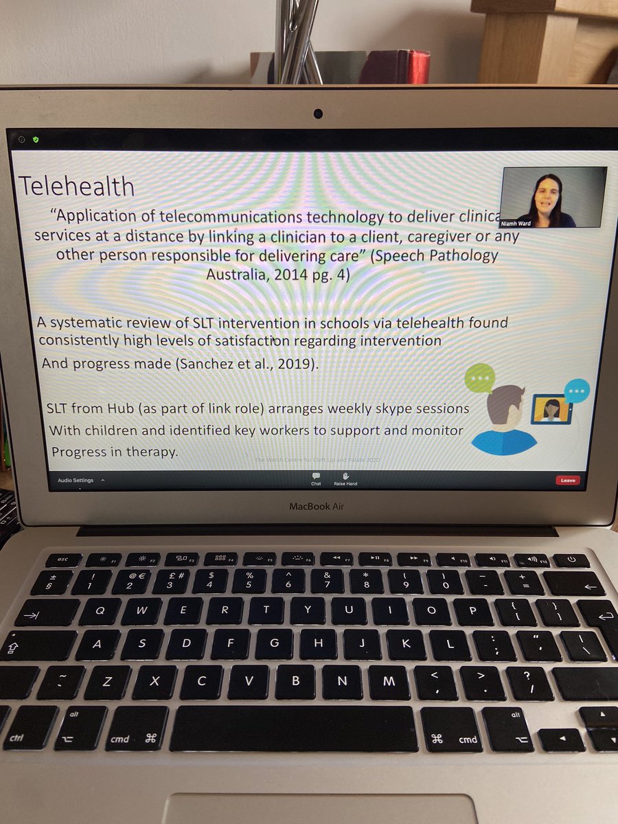 AlexCT11's tweet photo. Watching @NiamhWard2 present on using Telehealth to support children with Cleft Type Speech in schools ๐๐ป #PBRWebinar @RCSLTResearch #lunchtimeCPD https://t.co/uxZdMw9mF9