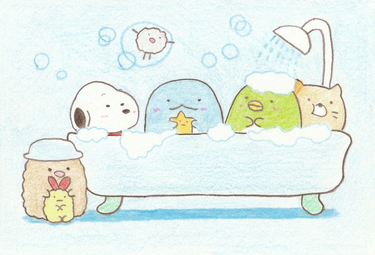 Sima お風呂は楽し イラスト スヌーピー Illust Snoopy T Co Ghfthbtovw Twitter