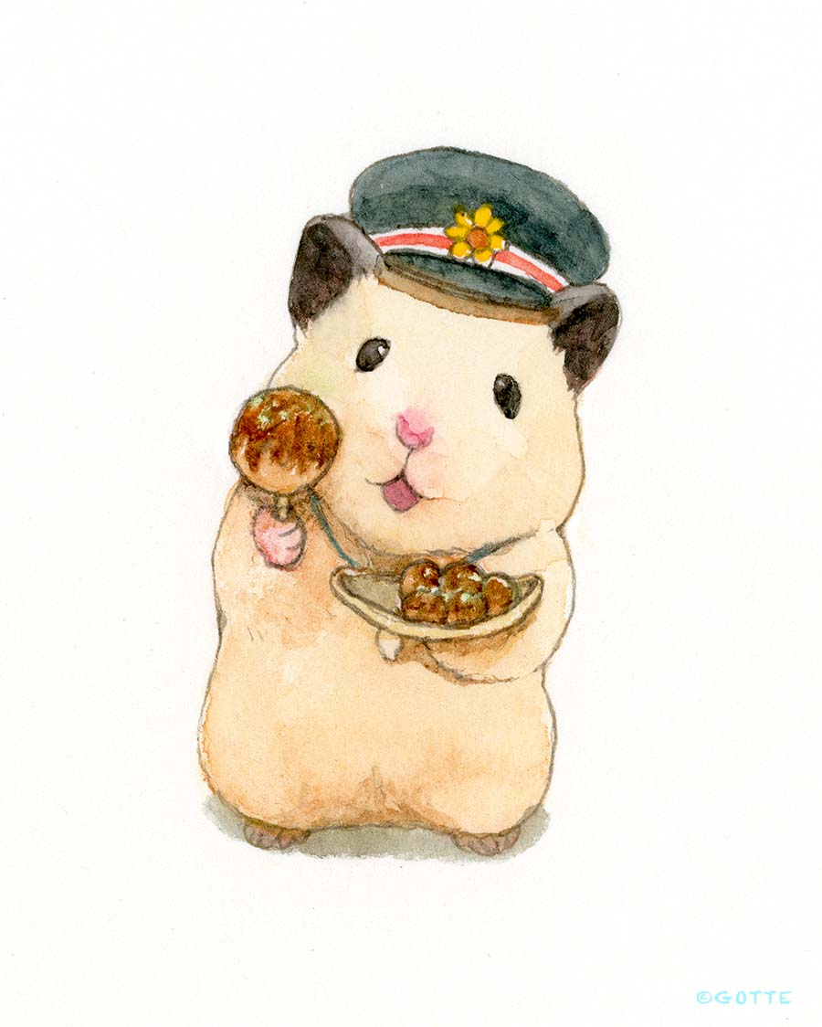 「大阪の駅長さん 」|GOTTE🐹HamsterPainterのイラスト