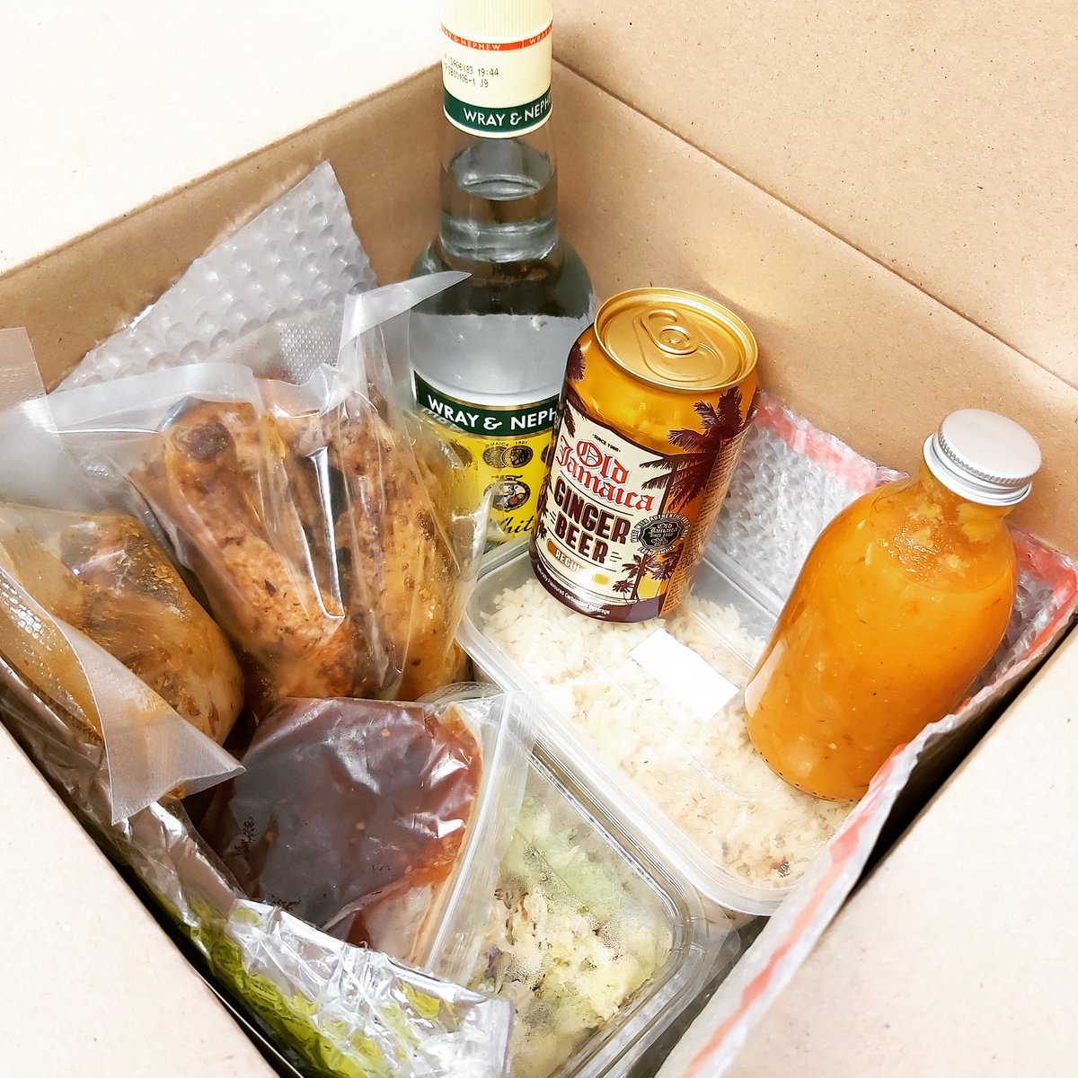 🚨Competition Time guys! 🚨 in celebration of fathers day next week we are giving away 1 free Jerk meal kit of your choice with a bottle of <a href="/wrayandnephewuk/">Wray & Nephew UK</a> , a coupla cans and our BRAND new Hot Sauce that we've been secretly workin on 👀  1. Follow us, 2. Retweet and tag ur fam