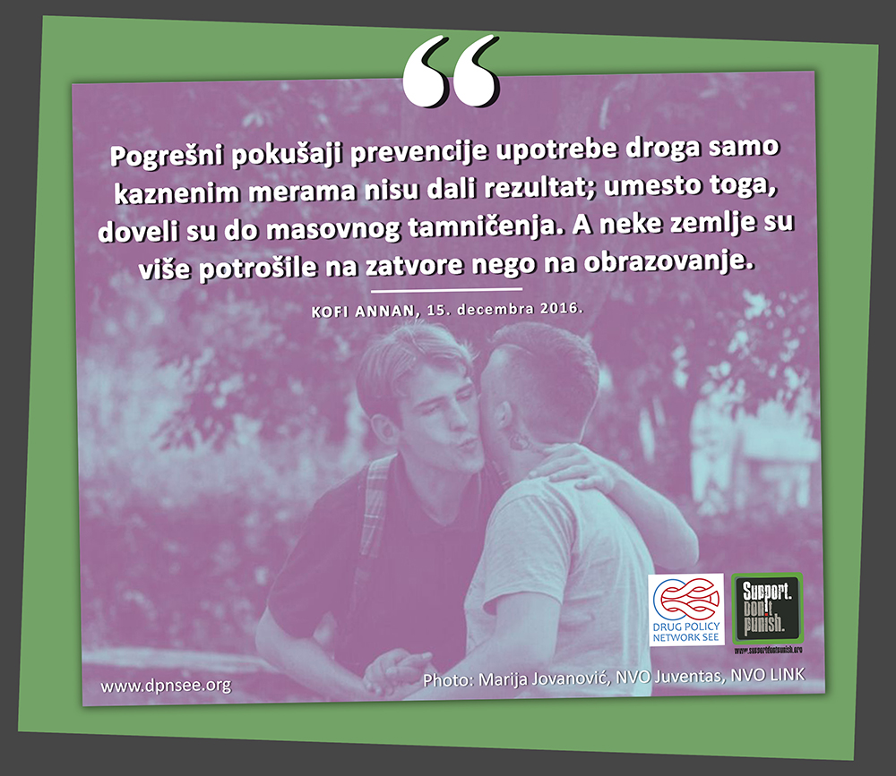 Tokom juna meseca, DPNSEE i organizacije članice postavljaće izjave o politikama prema drogama, Kofi Anana, nekadašnjeg Generalnog sekretara UN i istaknutog člana <a href="/globalcdp/">The Global Commission on Drug Policy (GCDP)</a>
<a href="/DPN_SEE/">DPNSEE</a>