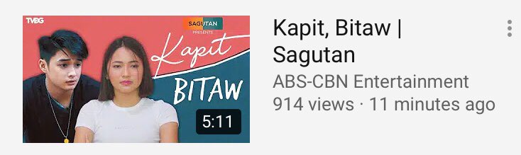 Thank you po sa mga nag abang mg premiere!
Eto po yung link sa mga di pa po naka watch
youtu.be/k0_dRG8d7l0
Kudos to the whole tvdg fam galing niyo po!! Syempre thank you rin star hunt management for the oppurtunity🙂