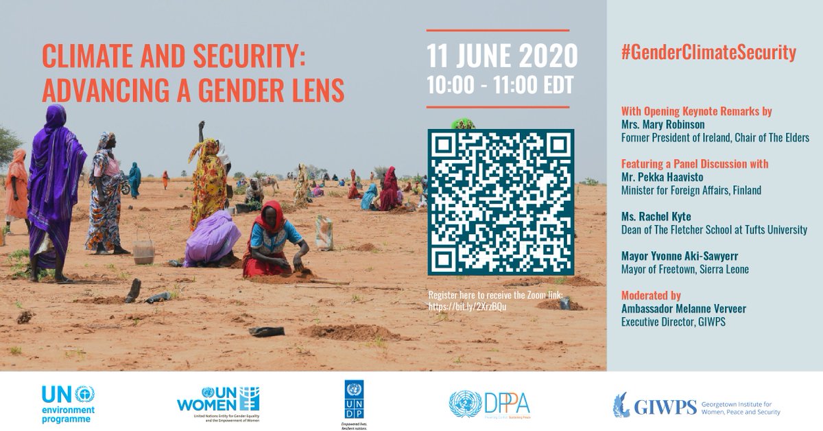MfKellogg's tweet photo. Delighted to announce the launch of our new report on #GenderClimateSecurity Check it out here  https://t.co/t2mtGgi9CW and join us tomorrow for a high level discussion, register here https://t.co/BMLj20dYqe https://t.co/6Tj0mwuUJg