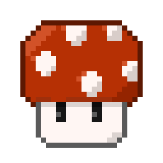 YaechiM's tweet image. 某アクションゲームのパワーアップアイテム！見ずに描いてみたシリーズ！描いたあと思う、こんなんだっけ？
#ドット絵
#pixelrt
#キノコ