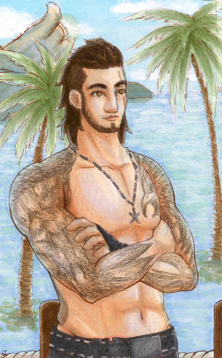 GrauerWind's tweet photo. A belated Christmas present for a friend -#Greymouse
#fanart #ArtistOnTwitter #FinalFantasy #FinalFantasyXV #FFXV #GladiolusAmicitia https://t.co/kP3ZEis5CO