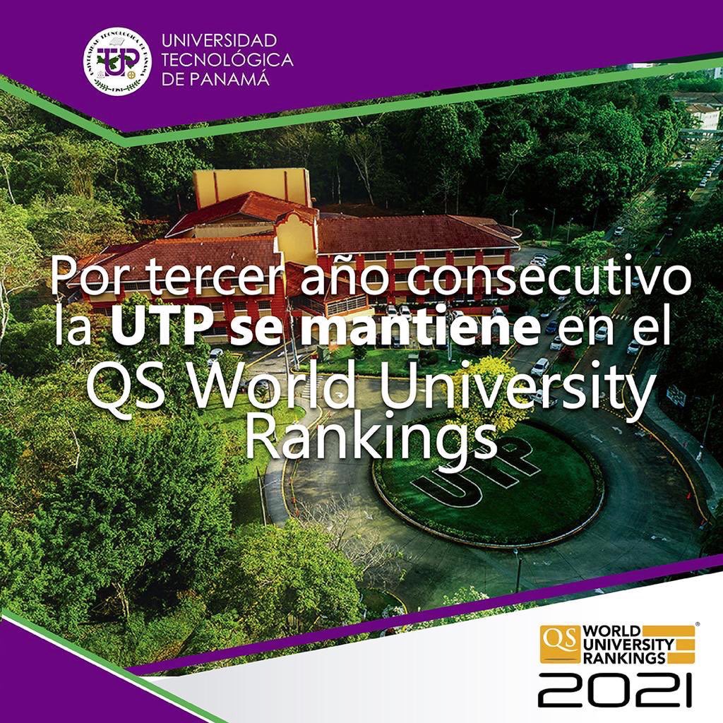 utppanama's tweet photo. La Universidad Tecnológica de Panamá mantiene su posición entre las mil mejores universidades del QS World University Rankings. #soyUTP https://t.co/QdOgMAzIn9