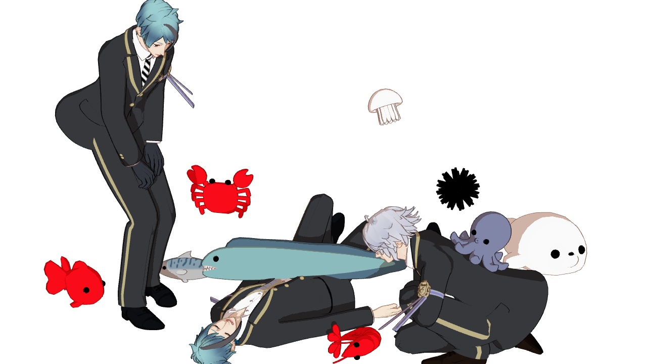 菓島 御前最新ver1 05 寮モデル配布物のご紹介 制服モデル アズール ジェイド フロイド 運動着モデル ジェイド おまけ 海の生き物 飛行術のほうき 契約書 おまけの はdlしてからのお楽しみっ