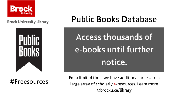 Many academic presses have made hundreds of their titles freely accessible online. The Public Books Database aims to catalog such resources, and points out titles of particular interest. Updated regularly as additional materials are made available. #freesources