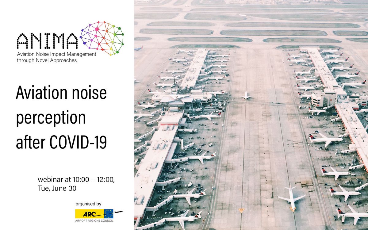 Join <a href="/ANIMA_ProjectEU/">ANIMA</a> on 30 June (10AM CEST) for a discussion on noise perception in airport areas during and after COVID-19. Register here ➡️ buff.ly/2XMFEiX <a href="/eurocontrol/">EUROCONTROL</a> <a href="/cleansky_ju/">Clean Sky 2</a> #SESAR