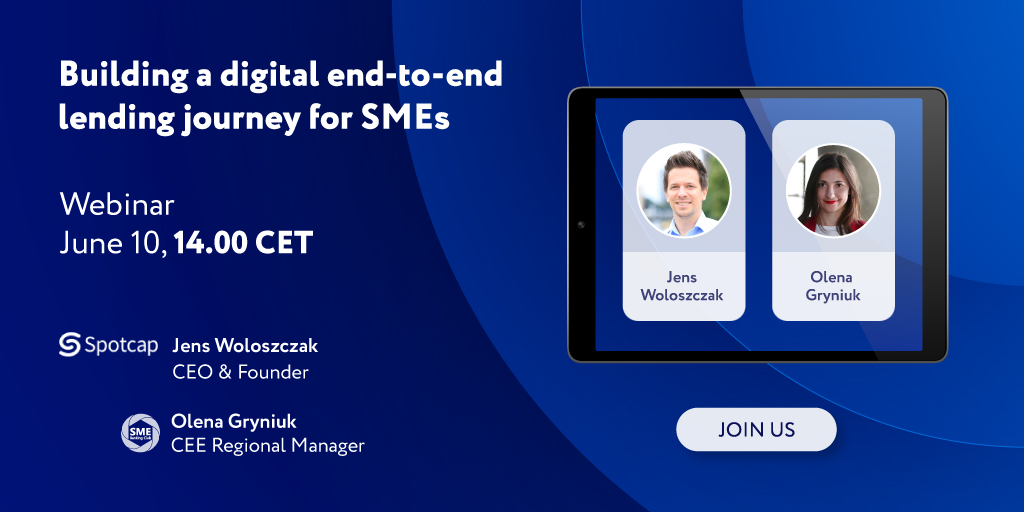 Our webinar with <a href="/SMEBankingClub/">SME Banking Club</a> is now LIVE! Tune in at lnkd.in/gT4bKxt to chat with our CEO about how to make your #SME #lending fully #digital.
