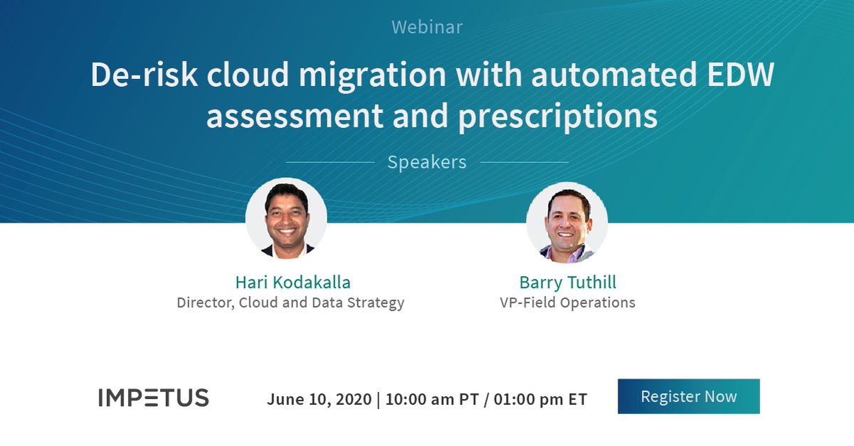 impetustech's tweet photo. Join our webinar today where we will share insights on how to Identify workload complexities, patterns, and technical debt and map existing workloads to the target #cloud stack. Register now - https://t.co/RlVHqbEclW #workloadtransformation https://t.co/ti9egnTn9k