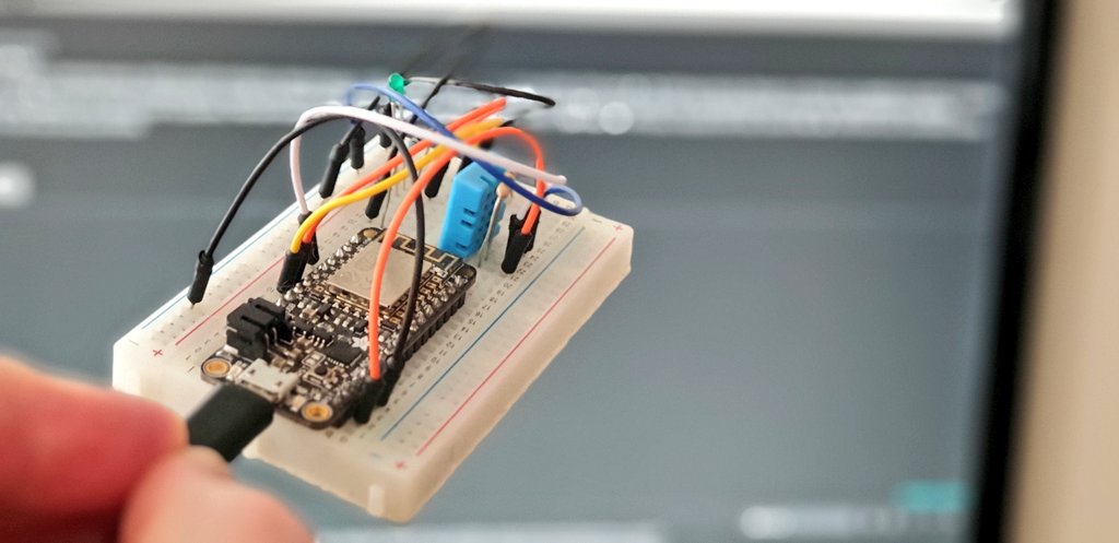 pete_codes's tweet photo. On the run up to this month's @nottsiot with @sdspencer and @robmiles... I'm having a play with this today... Might have a look at getting the new @azure #Iot Embedded C SDK working maybe? @MicrosoftIoT @adafruit #FeatherHuzzah #esp8266 #iot #MVPBuzz https://t.co/dA571rLw8V