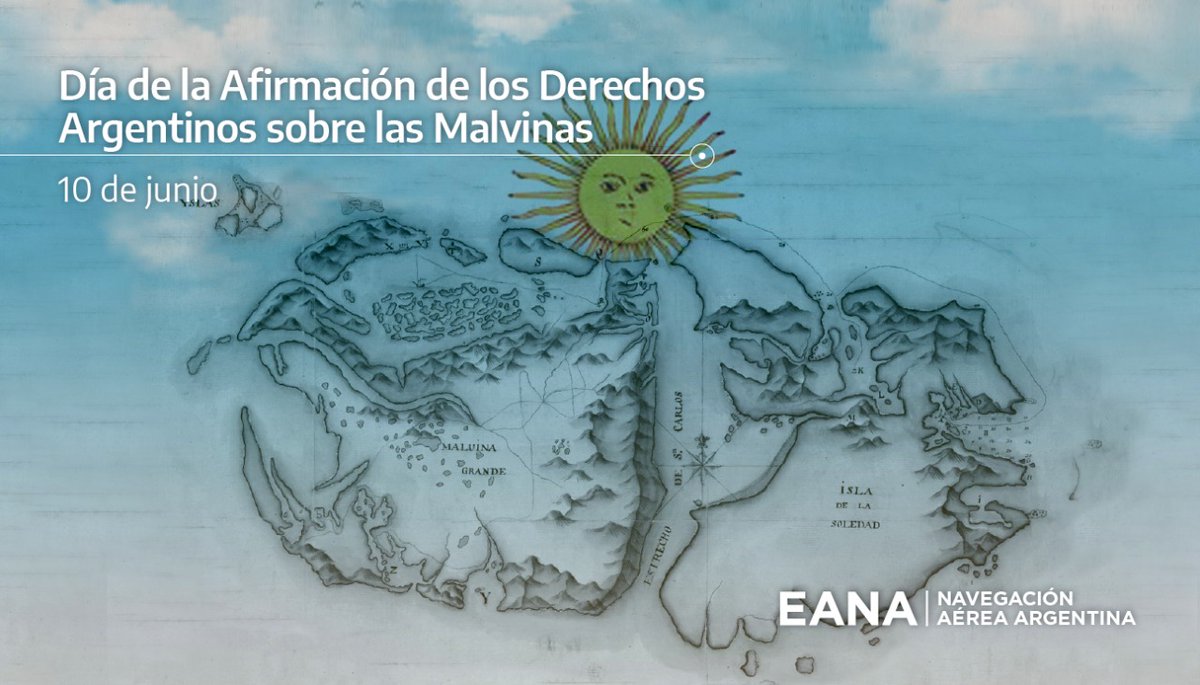 EANAoficial's tweet photo. Este #10deJunio reafirmamos los derechos irrenunciables y permanentes del pueblo argentino sobre las Islas Malvinas, Georgias del Sur y Sándwich del Sur, y sus espacios marítimos circundantes.

#LasMalvinasSonArgentinas 🇦🇷 #ArgentinaUnida https://t.co/hIIgVc6Sgk