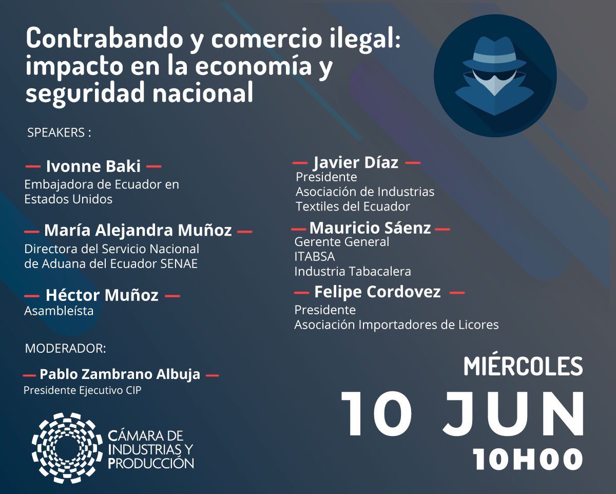 Hoy a las 10:00 los esperamos en el conversatorio de #contrabando.
Inscríbete aquí 👉🏻us02web.zoom.us/webinar/regist… 
#LaLegalidadEsBuenNegocio