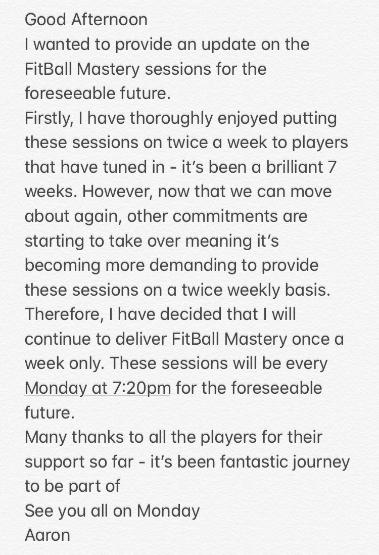 AaronCuz's tweet photo. ‼️‼️UPDATE ON FITBALL MASTERY‼️‼️ @PLsportsnews @EVFCJnrs @saltashunited @mapfootball @MapJuniorsU14 @TorpointYouth @PlymMarjonFC @ParkwayAcademy @ElburtonVilla @MrJamesPE @PeHeles @DHSBPE @PlymstockSport @hooper_glynn https://t.co/BPeIc3F0xy