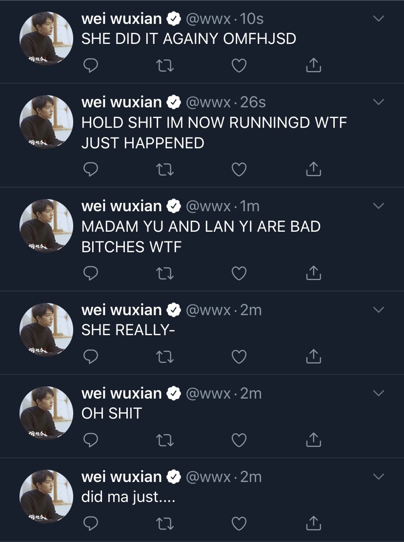 112) wwx freaking out