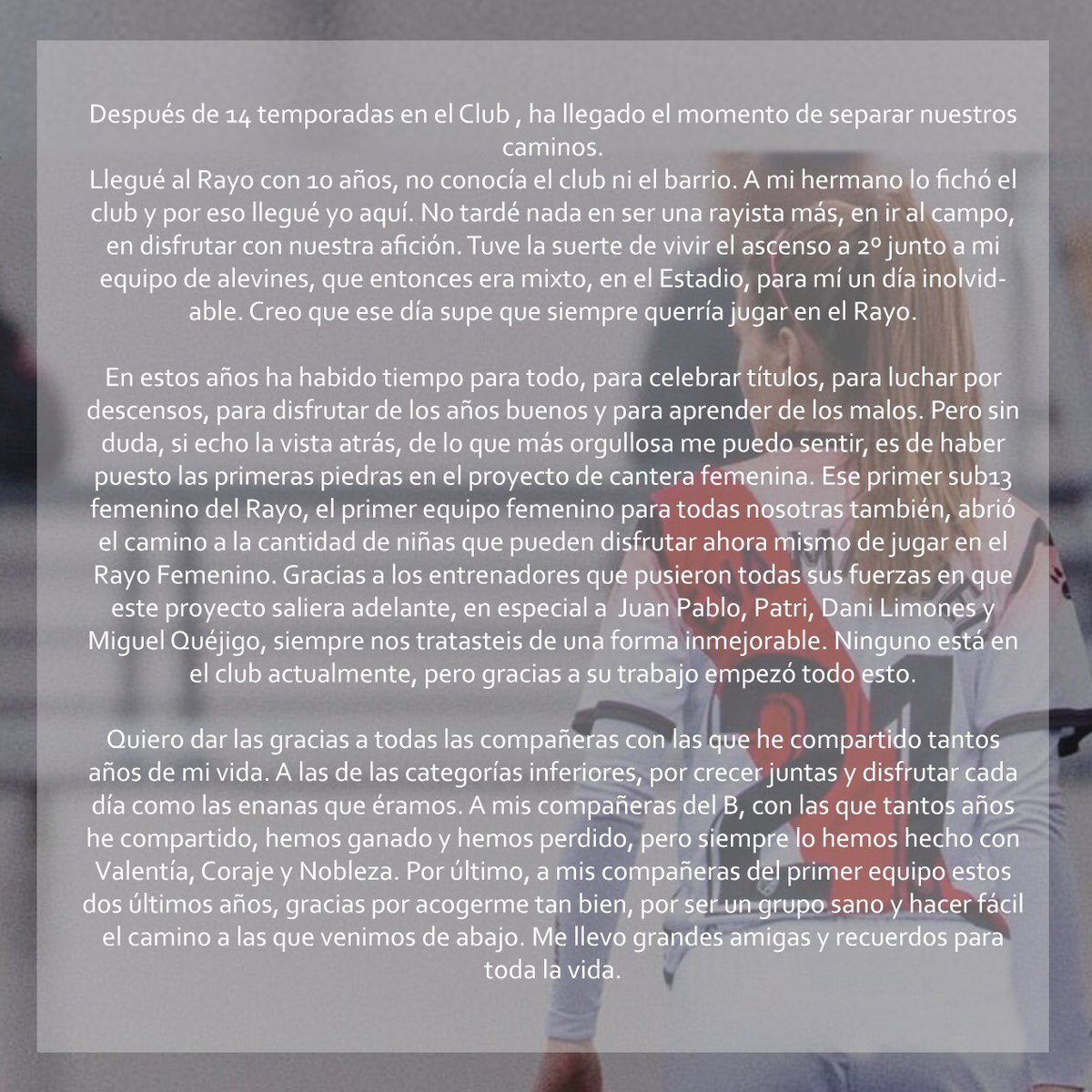 EvaMasdeu's tweet image. Gracias por todo, Rayo❤️⚡️

Foto: @juanfra1312 @EllasSonFutbol