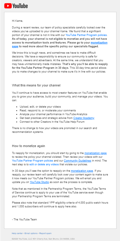 DBSKame1's tweet photo. 4 days ago on the 6th I have received email from @TeaamYoutube that I've been accepted to YPP once again. Yesterday I upload two of MY old gameplays and someone at YouTube decided that I don't deserve to be in YPP. 

Please like &amp; rt this post so @teamyoutube can notice me🙏 https://t.co/KZnZqRqsyX