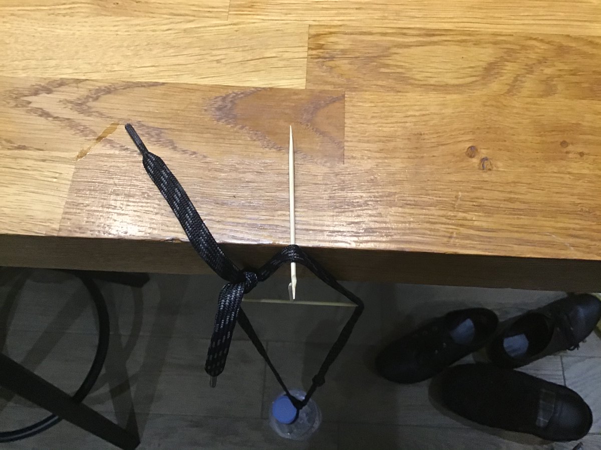 JubileeScience's tweet photo. Wow look at this home experiment by James D year 7. Balancing a bottle of water on wooden cocktail sticks. Demonstrating Gravity. #funhomeexperiments #keepJHStogether https://t.co/0gsACCh7Ga