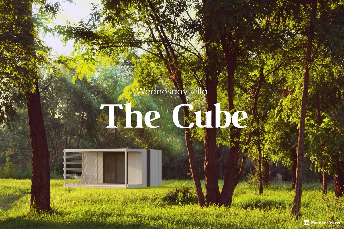 ElementVillas's tweet photo. [Wednesday Villa]
Cube is a perfect vacation house! 
Imagine how good it feels drinking your morning coffee on that cute terrace, nature-green all around you. 
Learn more: https://t.co/w1yVy5Erpy
#elementvillas #modularconstruction #modularhome #architecture #design https://t.co/KFQXfcF3iM