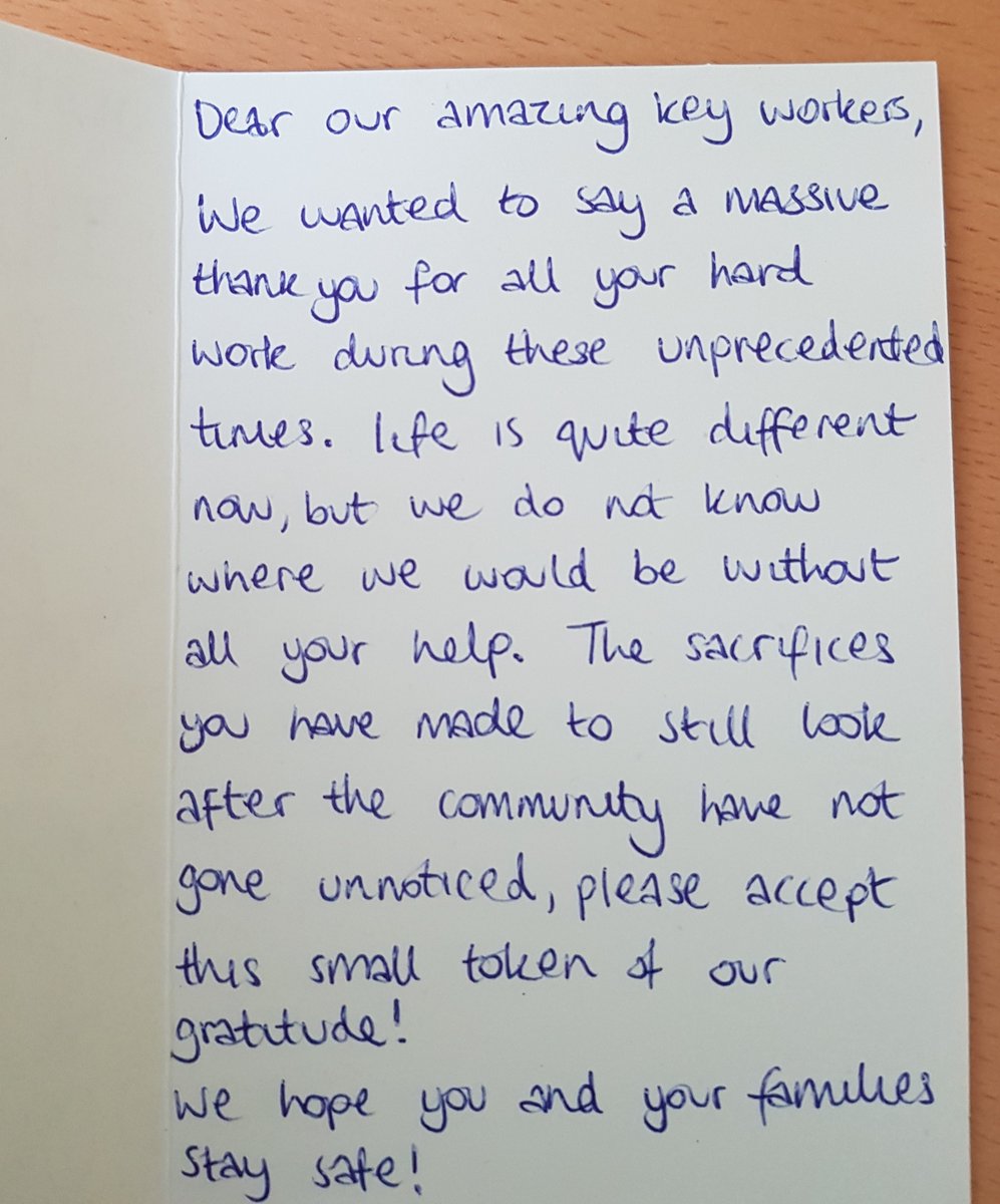 BrysonRecycling's tweet photo. A big thank you to the householder in Ballymena who gave one of our crews this card and some chocolate!

#WaveToWasteWorkers 🌈♻️ https://t.co/9L0NJ0AWJV