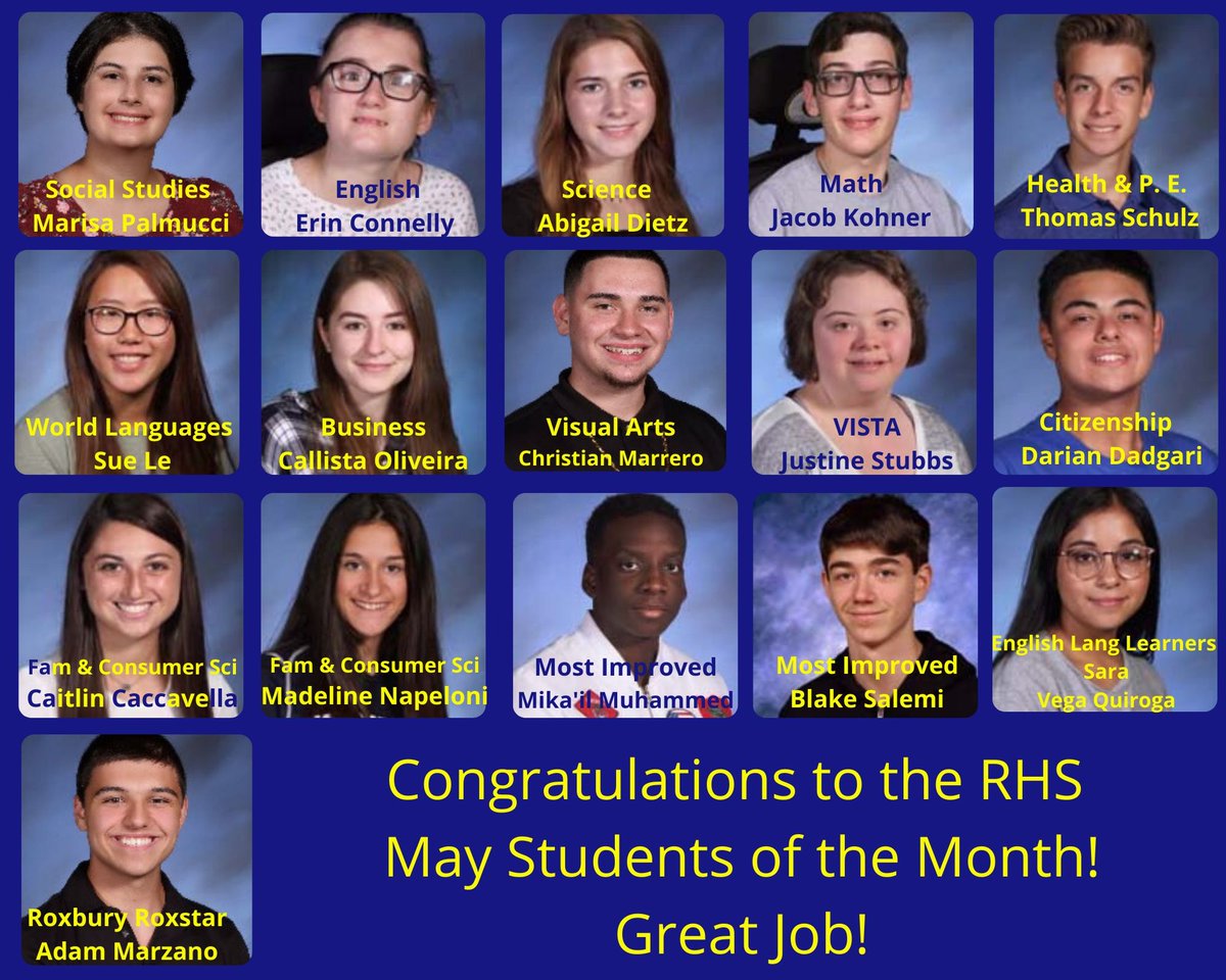 May Students of the Month!