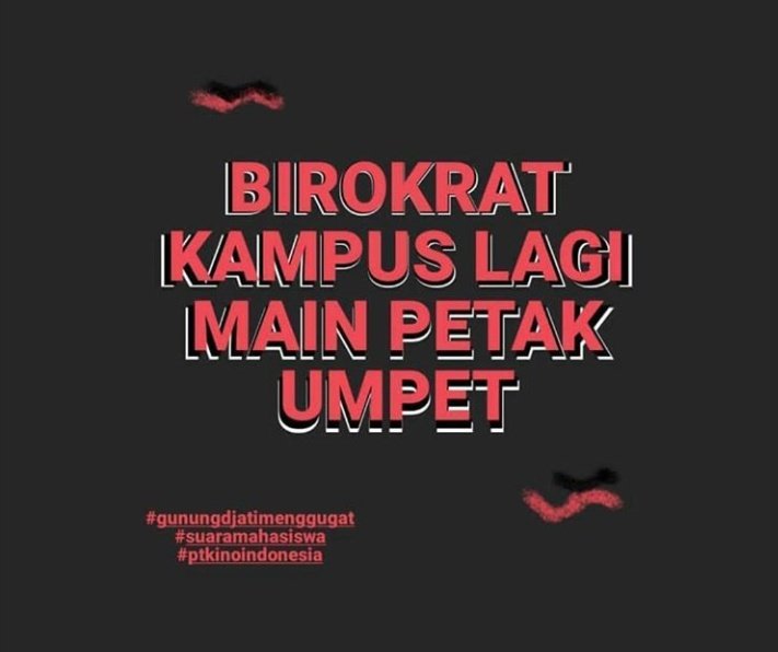Yulidatrtla1's tweet photo. #gunungdjatimenggugat
#suaramahasiswa
#uinbdg https://t.co/iA0IwJ3ehn