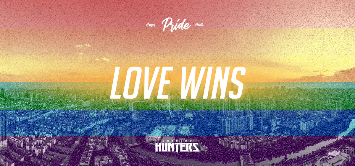 Happy #PrideMonth ! 

L'équipe chinoise des Chengdu Hunters a montré une nouvelle fois son soutien à la cause LGBTQ+ dans un communiqué officiel et en participant à la célébration du Pride Month en dépit de la situation en Chine.