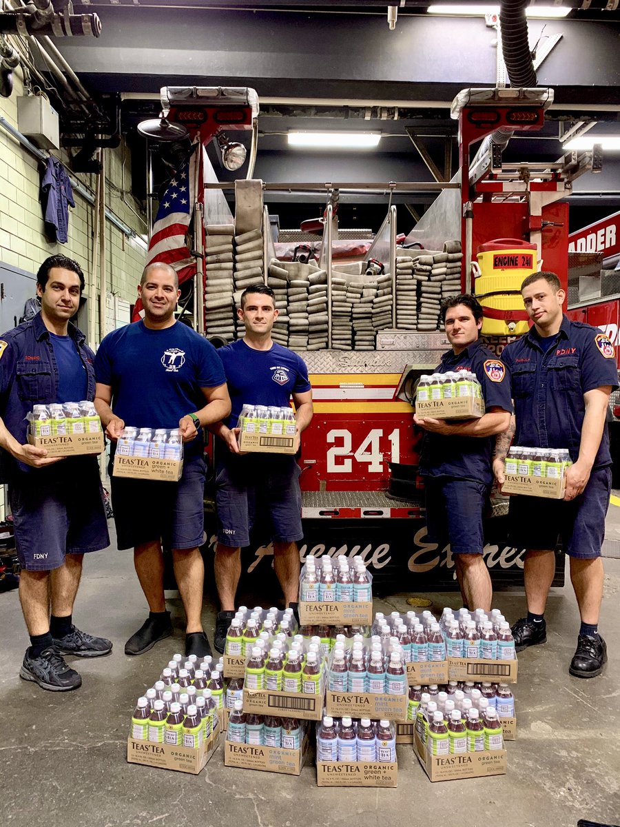 FDNYPhoenixSoc's tweet photo. Thank you @ito_en for donating #OIOcha, #Unsweetenedgreenandwhitetea & #MintGreenTea to @FDNY men and women at #FDNYEngine241 & #FDNYFireProectionInspector, while we continue our dedication and commitment to keep our #communities safe https://t.co/u4OouKuOEJ