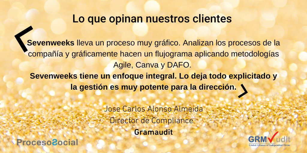 ProcesoSocial's tweet photo. ¡Buenos días! ¿Sabes qué opinan nuestros #clientes de #ProcesoSocial? Compartimos el testimonio de #JoseCarlosAlonsoAlmeida, #DirectorDeCompliance de @Gramaudit
#SevenWeek #CertificacionEn7Semanas #MejoraDeProcesos #EnfoqueIntegral #MetodologíaEfectiva
@DgaiteroG https://t.co/YpSLVMzDev