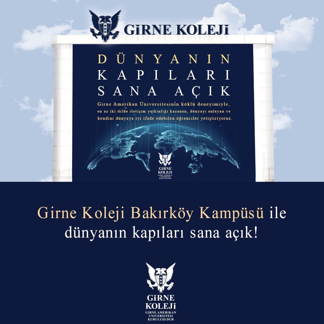 Girne Amerikan Üniversitesi kuruluşu olan Girne Koleji, anaokulundan liseye yabancı dil konseptli eğitim anlayışı ve dünya kimliğinde mezuniyet vizyonuyla Bakırköy'de!
#GirneKoleji #DünyanınKapılarıSanaAçık