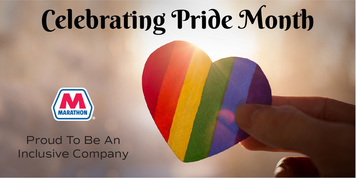 MarathonPetroCo's tweet photo. This month, we celebrate #PRIDE and #LGBTQ+ equality with our employees and our communities from coast-to-coast.
#MPCPRIDE #ProudToBeAnInclusiveCompany #InThisTogether ๐ณ๏ธโ๐ https://t.co/R2eDd4cLFy