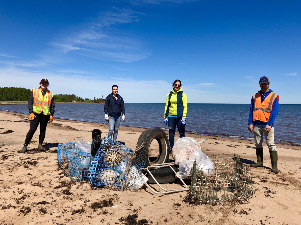 pcwastemgmt's tweet photo. In celebration of #OceansWeek we completed litter clean-ups at 4 beaches throughout Pictou County, in total we collected 287lbs of trash! @DivertNS @nspickmeup #GladToCleanUp https://t.co/tYnCyUbr8u