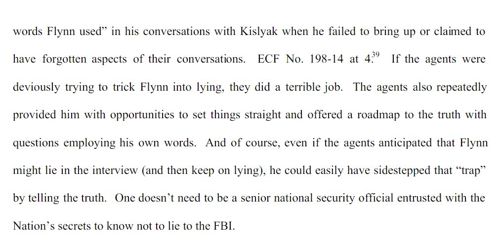 Yes the DOJ did imply that the purpose of the Flynn interview was getting Flynn to lie! Wait until they prove it in court, we've already seen Priestap's notes & know that Jensen's sealed filing convinced DOJ & Powell of that & more!