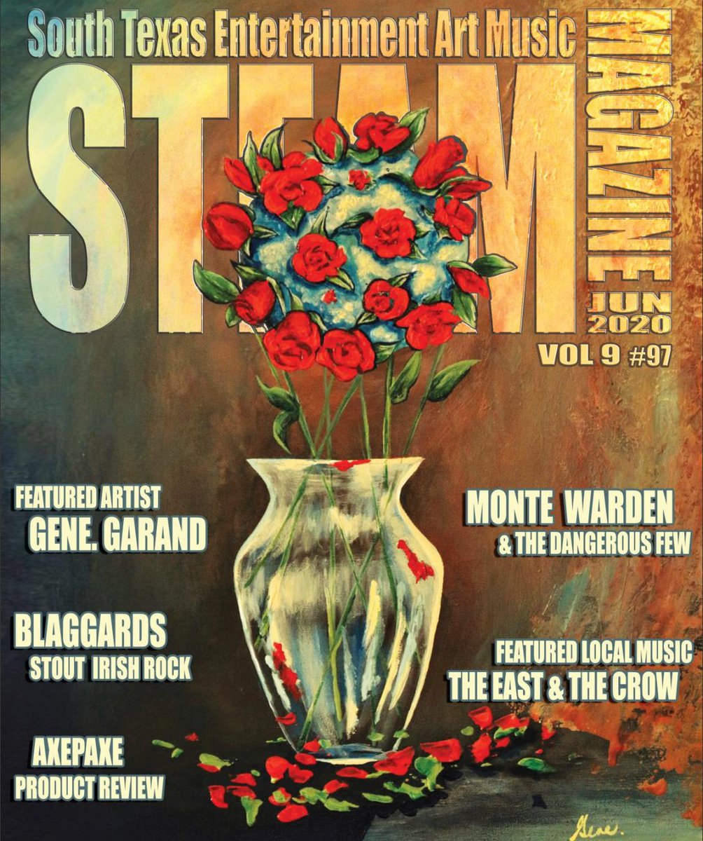 eastandcrow's tweet photo. The latest issue of @steamtx magazine is out and we are the featured local artist! Grab a hard copy at news stands around #SouthTexas, or check out the link below to get some behind the scenes knowledge about the band. 
https://t.co/3aJGXr54cD https://t.co/hArU09whXX