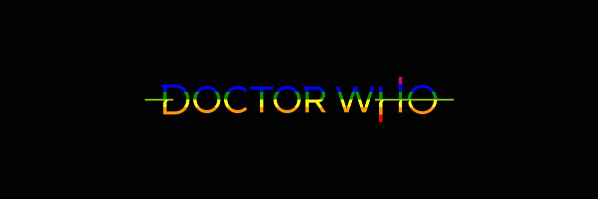 doctor who pride bannersgay flag edition (black background)chibnall, classic, moffat & rtd era! #DoctorWho  #Pride  @friendoface @WhoQueer