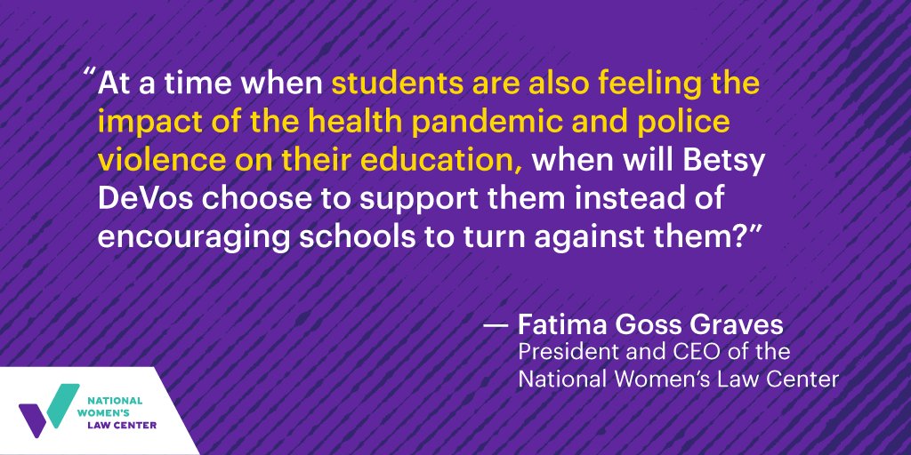 BREAKING: We just sued Betsy DeVos &amp; <a href="/usedgov/">U.S. Department of Education</a> challenging their new #TitleIX rules on behalf of four organizations that represent student survivors of sexual harassment &amp; assault: <a href="/Legal_Voice/">Legal Voice</a>, <a href="/EqualRightsAdv/">Equal Rights Advocates (Follow us on Threads/IG)</a>, <a href="/TheCAASE/">Chicago Alliance Against Sexual Exploitation</a>, and @VictimRightsLaw. More here: on.nwlc.org/2Yl7dPw