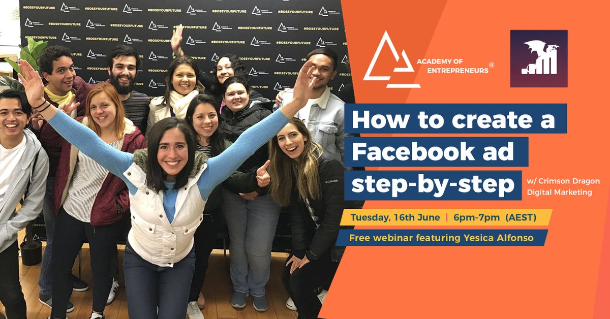Do you want to use Facebook ads for your business?💡

#YesicaAlfonso will teach you how to create a winning Facebook ad step-by-step!

Join our free webinar this Tuesday!
🎟 aetuesdaytalk616.eventbrite.com.au

#BossYourFuture #DigitalMarketing #Webinar #Free