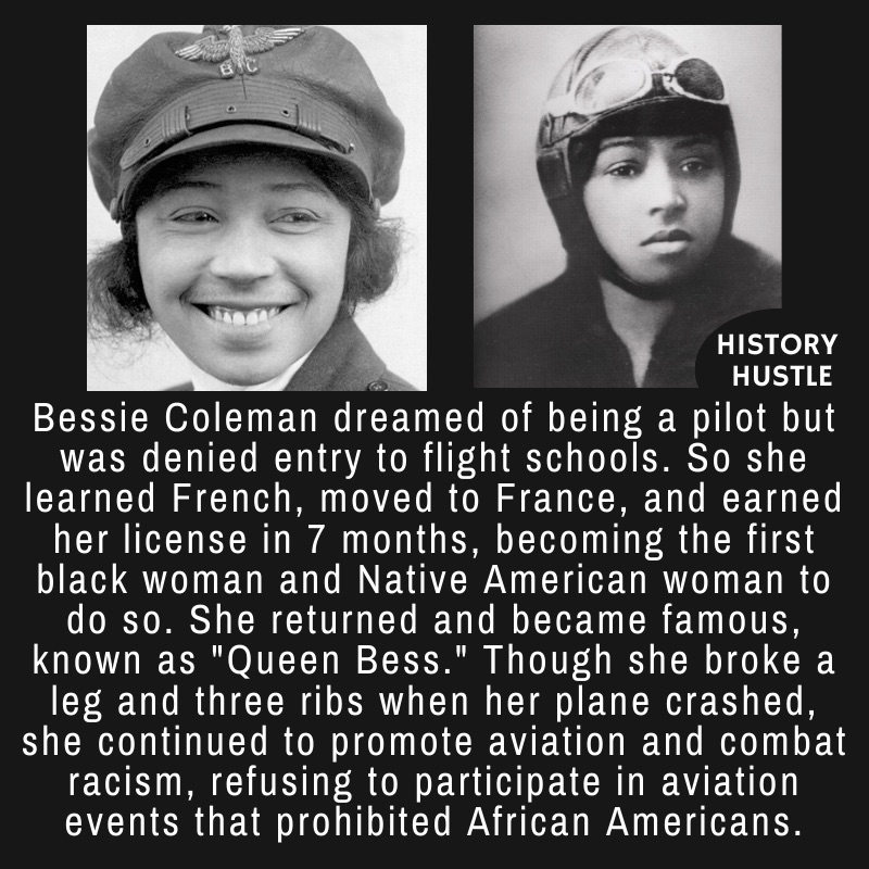 Queen Bess, a pilot and an inspiration. #history #facts #blackhistory