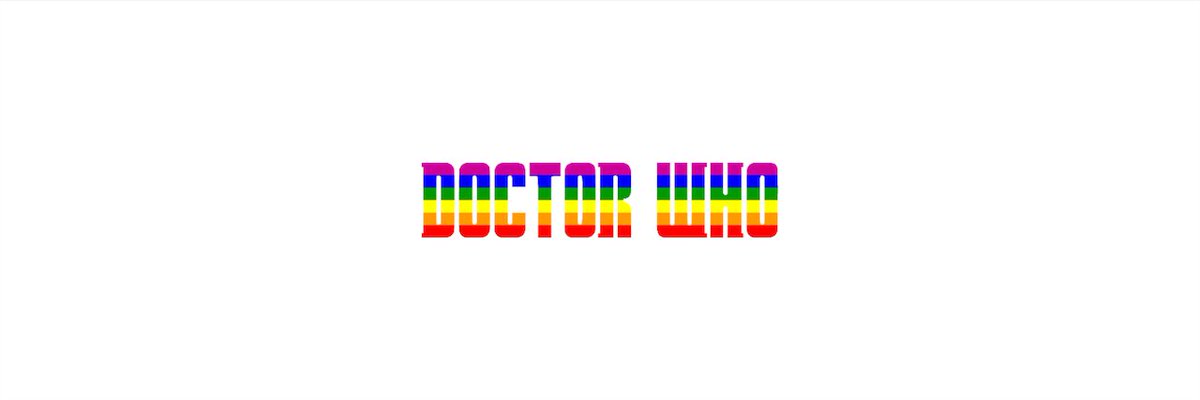 doctor who pride bannersgay flag edition (white background)chibnall, classic, moffat & rtd era! #DoctorWho  #Pride @friendoface @WhoQueer please share and retweet!