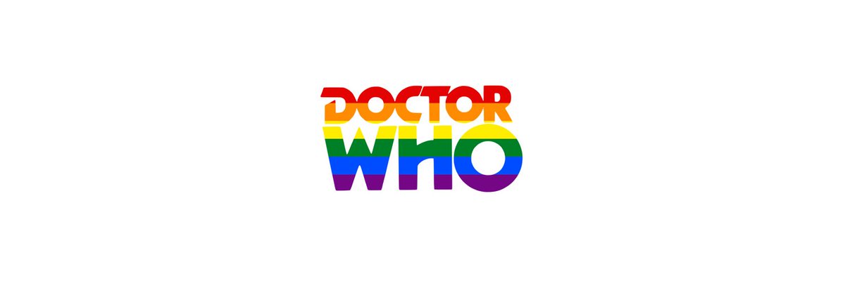 doctor who pride bannersgay flag edition (white background)chibnall, classic, moffat & rtd era! #DoctorWho  #Pride @friendoface @WhoQueer please share and retweet!