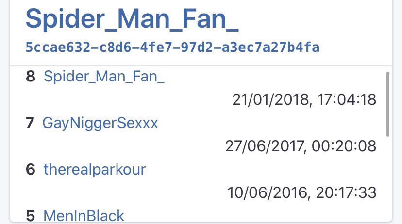 ExposedParks's tweet image. Why does @MinecraftParks @MCParksToday continue to have a racist on their team?? Paxtons1 has caused plenty of trouble in the past and it seems he used a racial slur as his username. Look at the username history, especially number 7... 👀
How can they still support him? #BLM