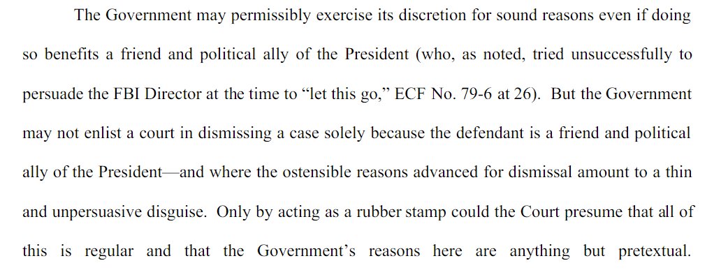 This may be the biggest opening on the case! Gleeson makes Comey& #39;s memos relevant to the rebuttal to this briefing. The "let this go" memo is very important because the classified reasons that Trump suggested Comey let it go have never been revealed, yet!