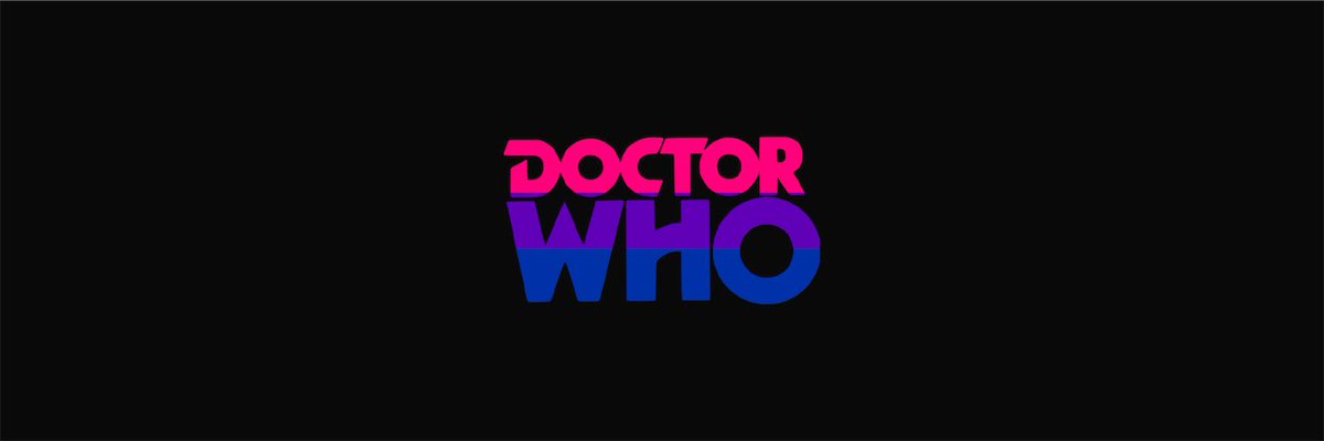 doctor who pride bannersbisexual flag edition (black background)chibnall, classic, moffat & rtd era! #DoctorWho  #Pride  @friendoface @WhoQueer