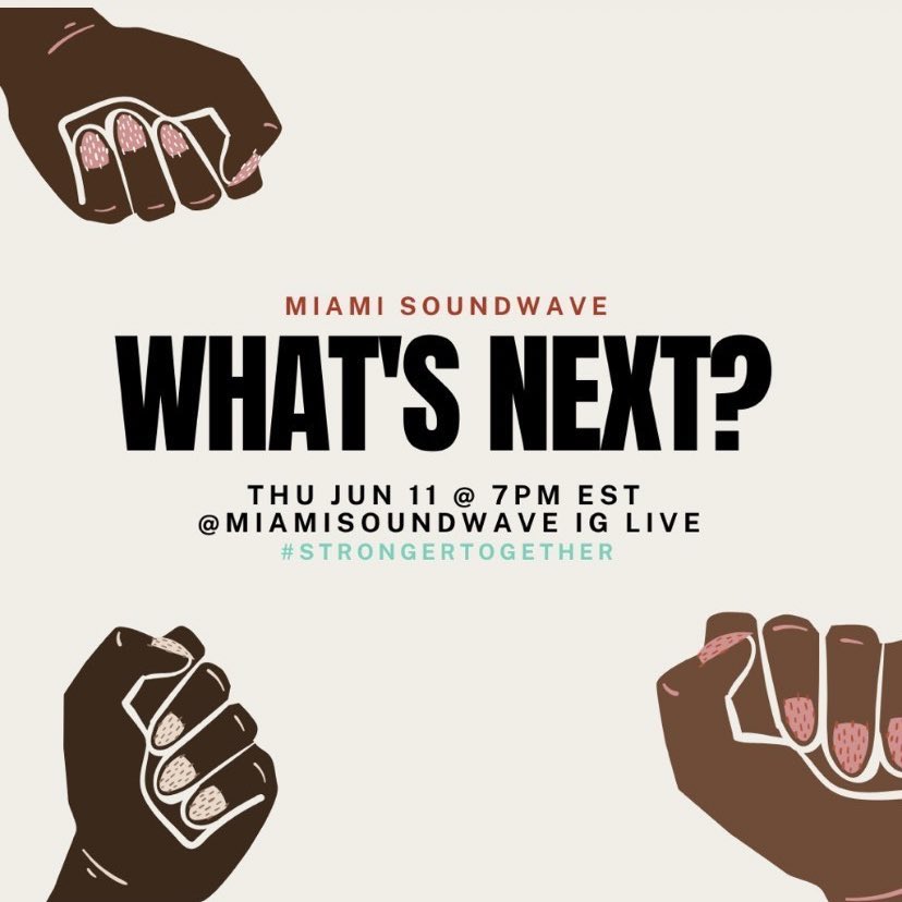 miamisoundwave's tweet photo. Join us tomorrow on IG Live #StrongerTogether https://t.co/iAP0LBBzNB