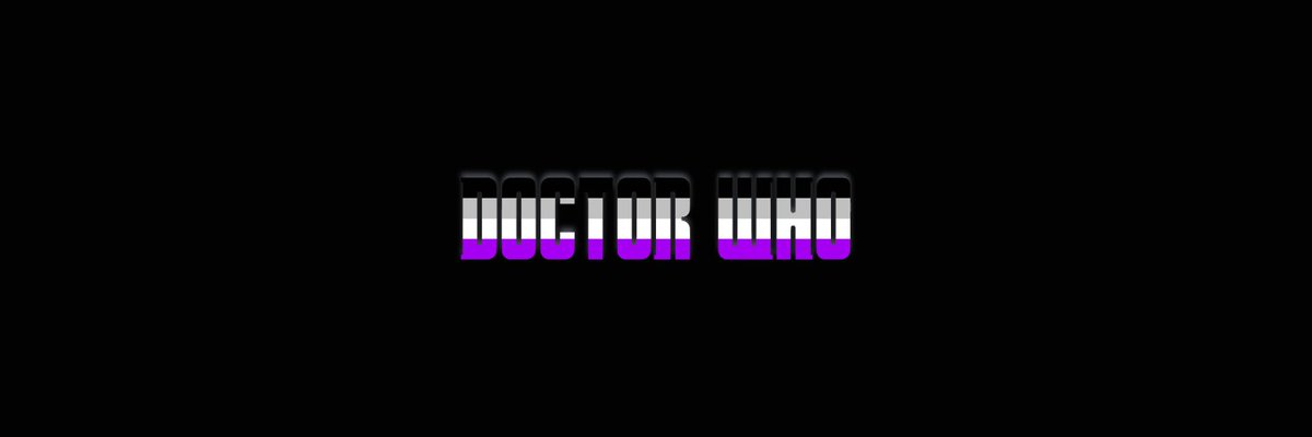 doctor who pride bannersasexual flag edition (black background)chibnall, classic, moffat & rtd era! #DoctorWho  #Pride  @friendoface @WhoQueer